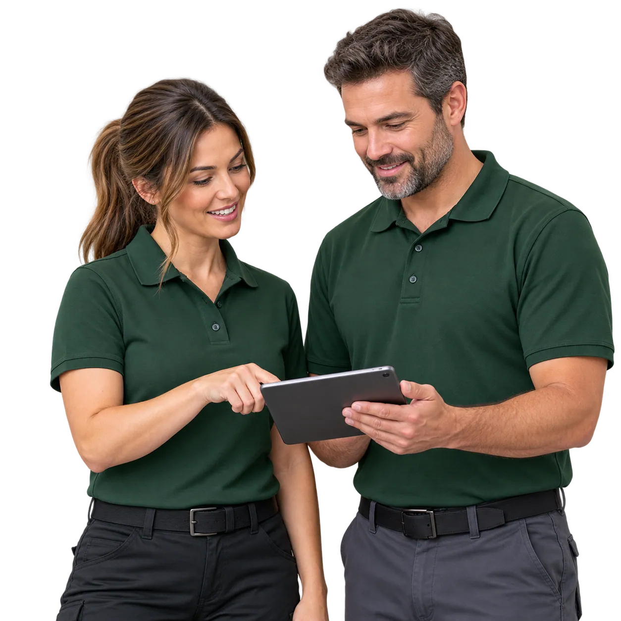 Immagine illustrativa: due tecnici consultano un tablet