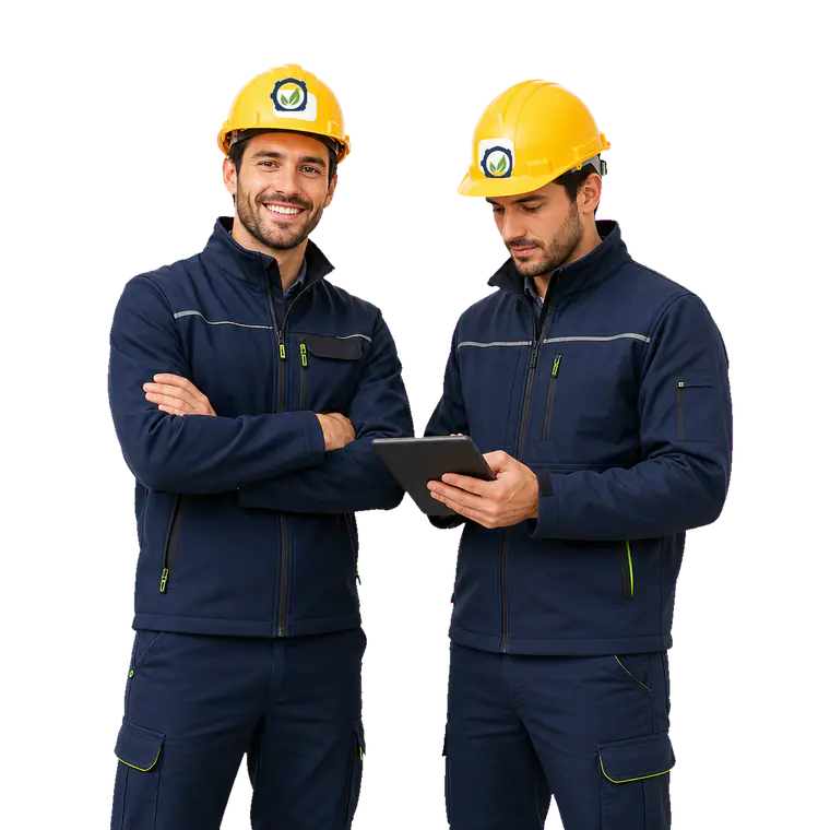 Due tecnici VenetaGreen durante una consulenza energetica